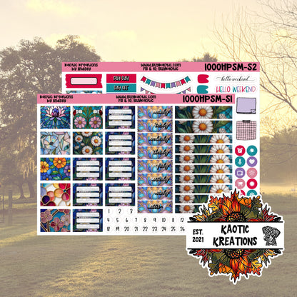 Stained Glass HP Skinny Mini Weekly Sticker Kit