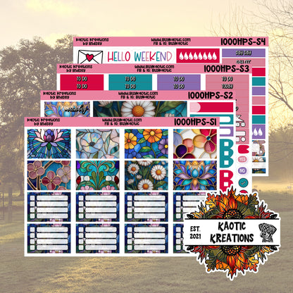 Stained Glass HP Skinny Weekly Sticker Kit