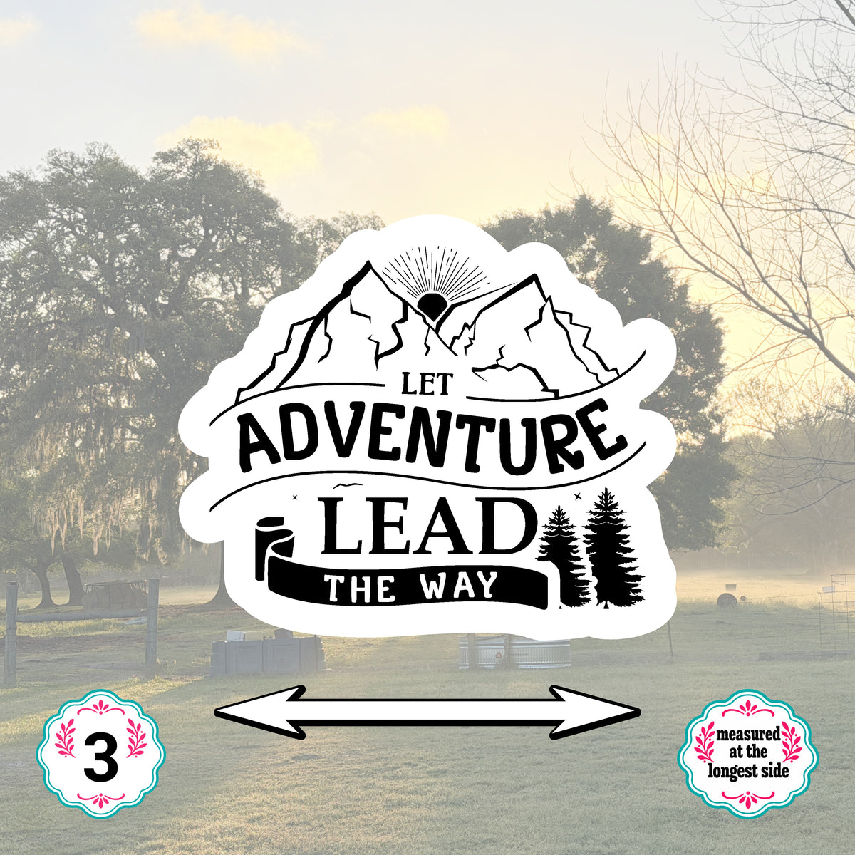 Set of 5 Camping Die-Cut Stickers | 20% Bundle Discount | 2, 3 or 4 Inch | Waterproof Vinyl or Paper Stickers