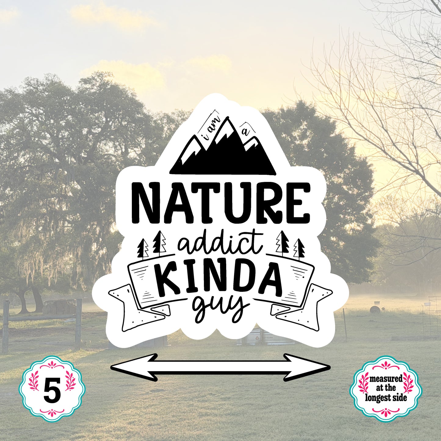 Set of 5 Camping Die-Cut Stickers | 20% Bundle Discount | 2, 3 or 4 Inch | Waterproof Vinyl or Paper Stickers
