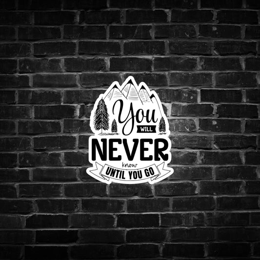 You Will Never Know Until You Go