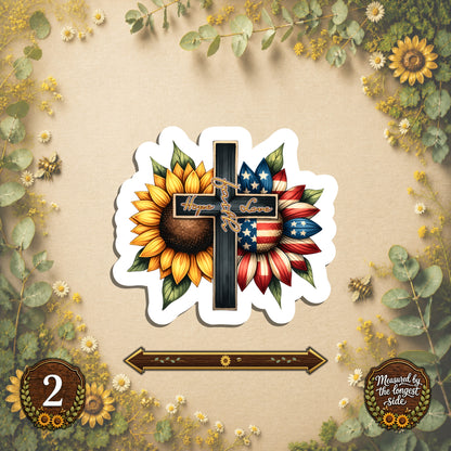 Set of 4 Sunflower Die-Cut Stickers | 20% Bundle Discount | 2, 3 or 4 Inch | Waterproof Vinyl or Paper Stickers
