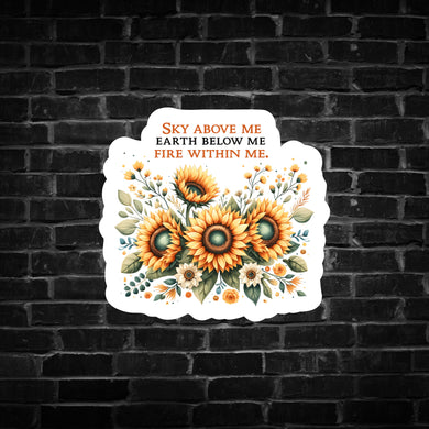 Sky Above Me Sunflower Sticker