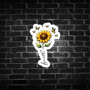 Faith Sunflower Sticker