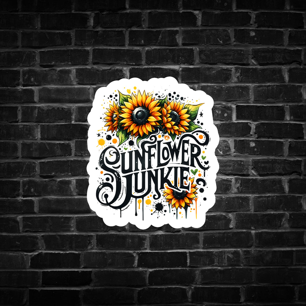 Sunflower Junkie Sticker