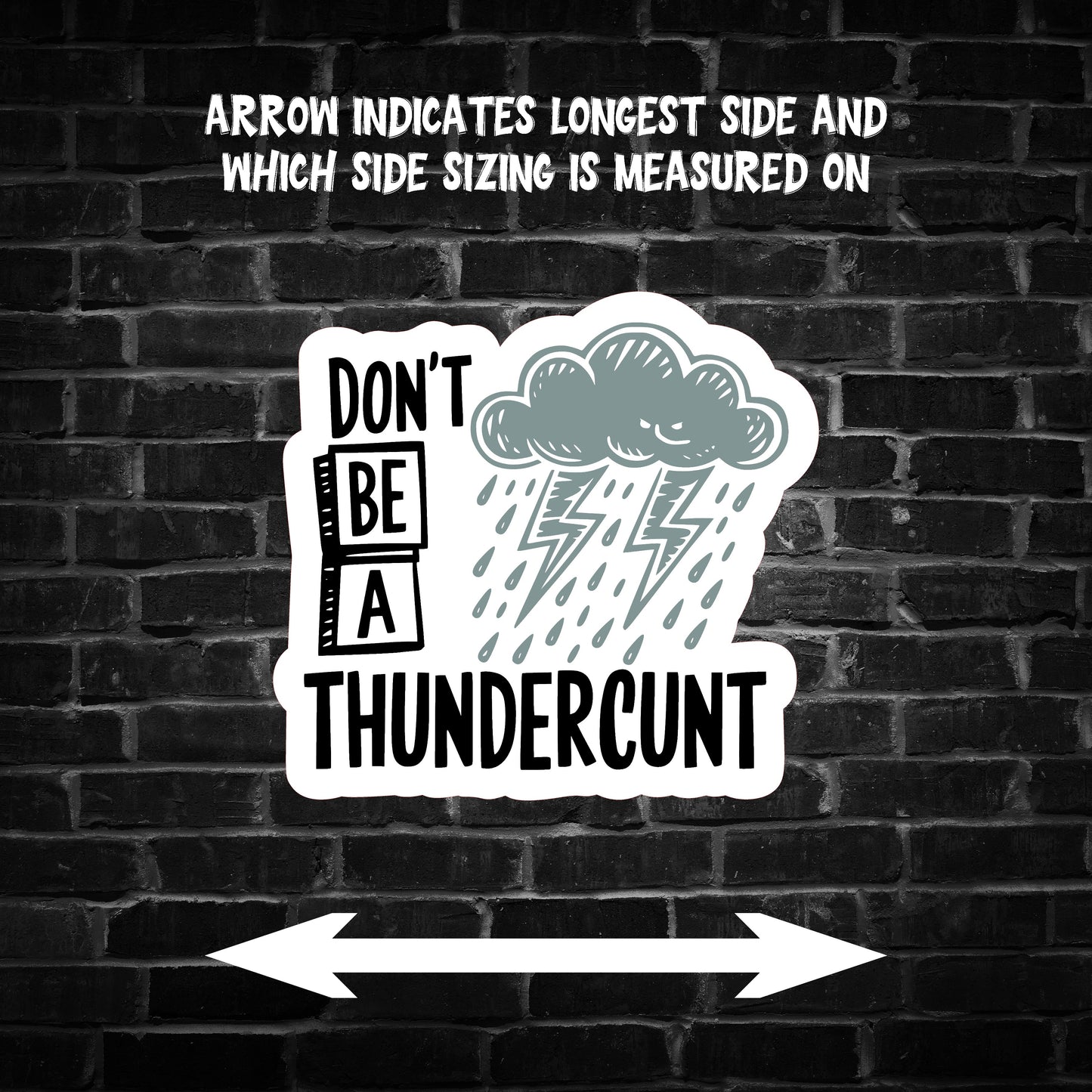 Don't be a Thunderc**t Sticker