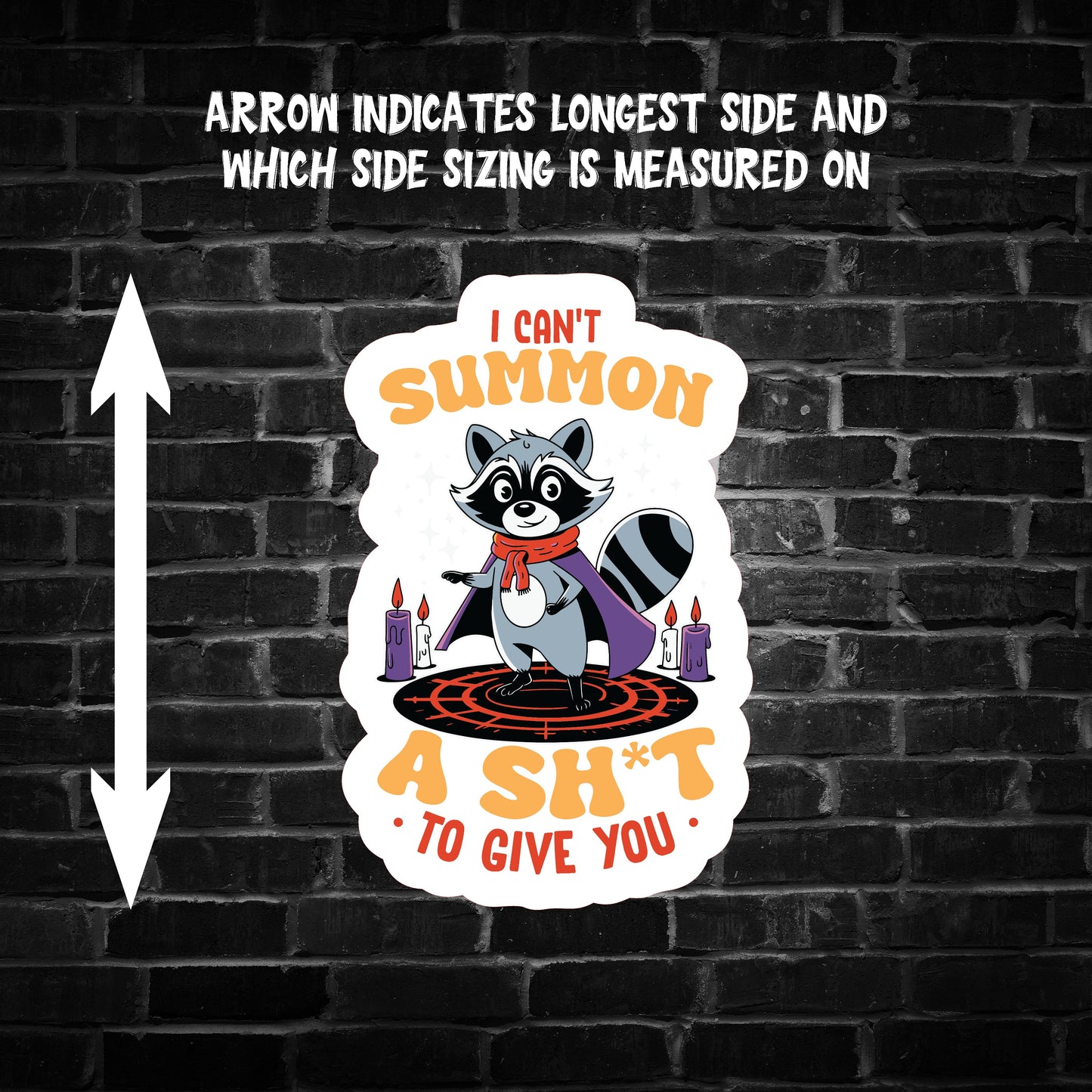 I Can't Summon a S**t to Give You Raccoon Sticker