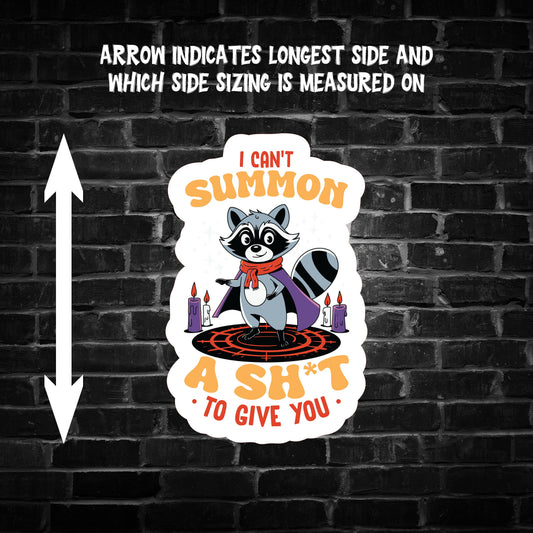 I Can't Summon a S**t to Give You Raccoon Sticker