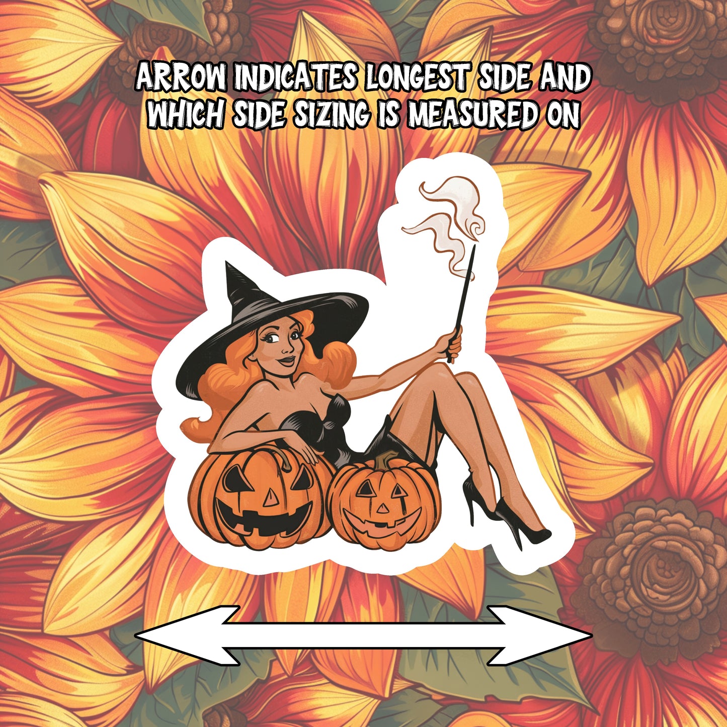 Vintage Pinup Halloween Sticker