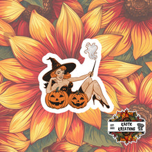 Load image into Gallery viewer, Vintage Pinup Halloween Sticker