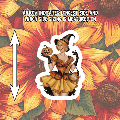 Vintage Pinup Halloween Sticker