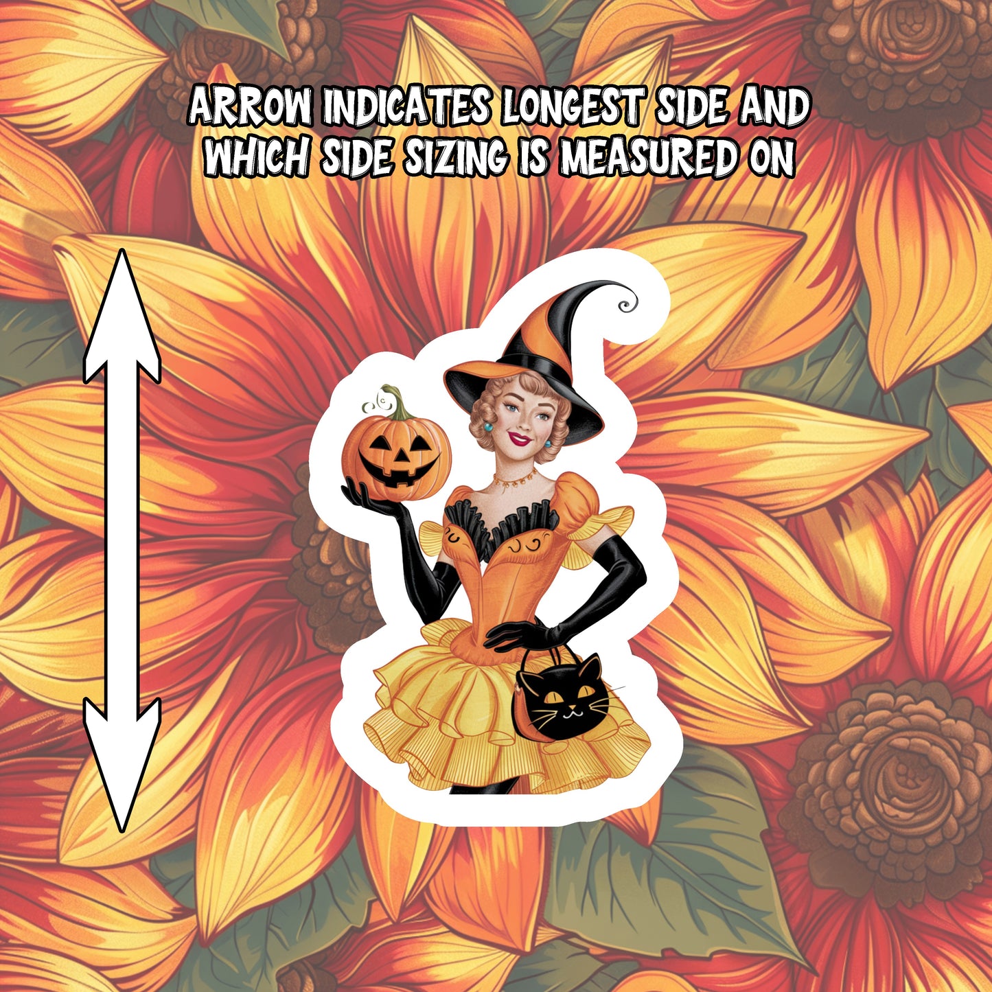 Vintage Pinup Halloween Sticker