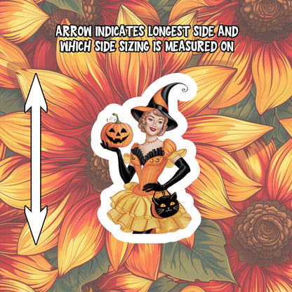 Vintage Pinup Halloween Sticker