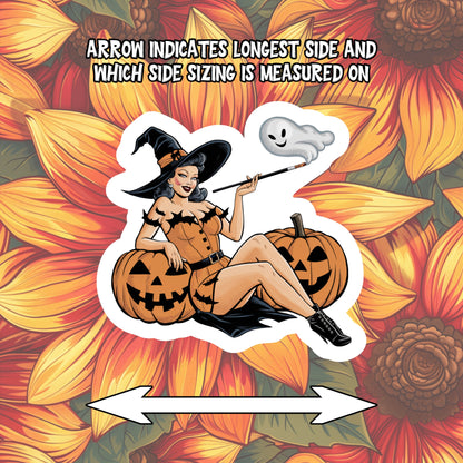 Vintage Pinup Halloween Sticker