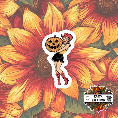Vintage Pinup Halloween Sticker