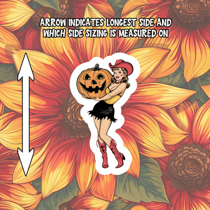 Vintage Pinup Halloween Sticker