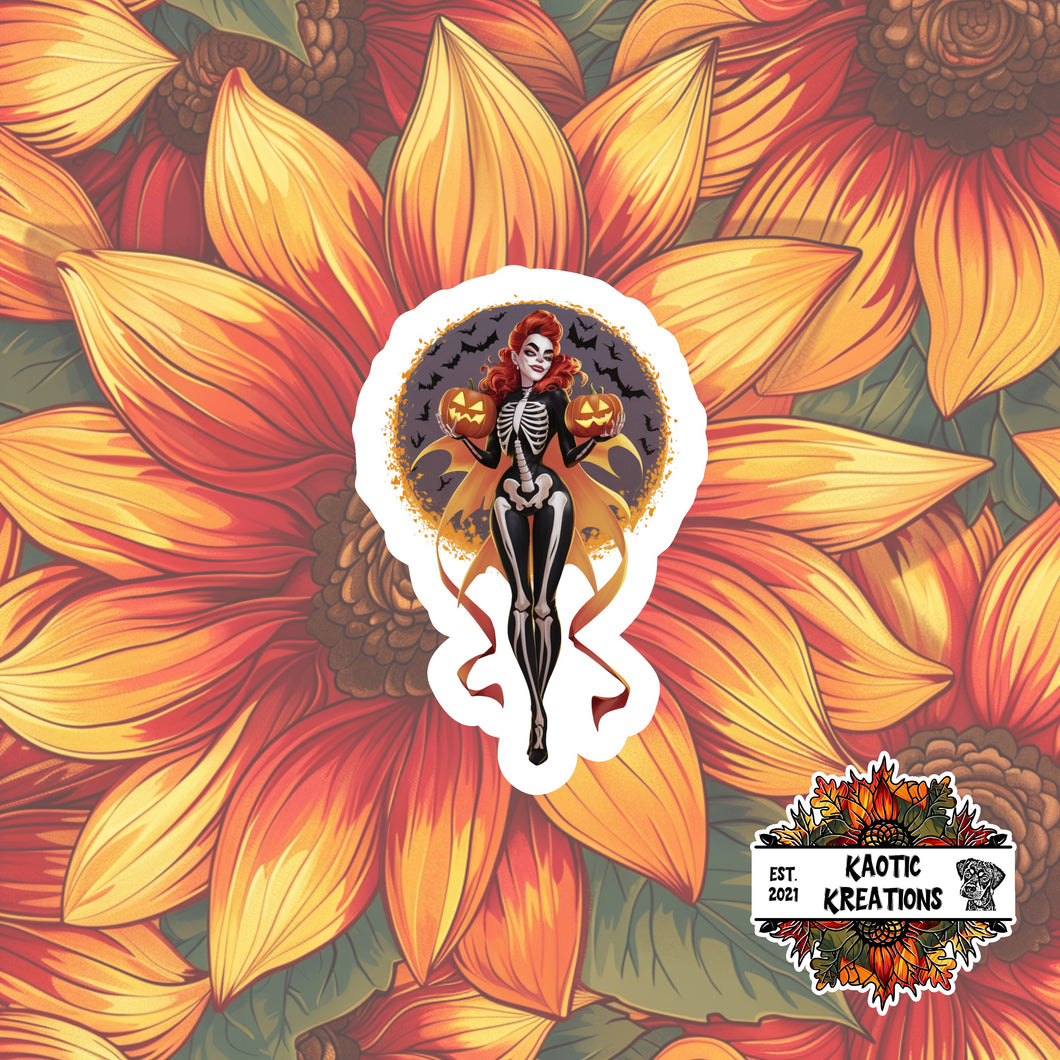 Vintage Pinup Halloween Sticker