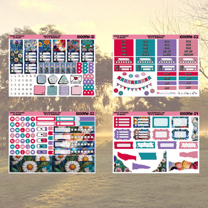 Stained Glass Hobo Weeks Weekly Sticker Kit
