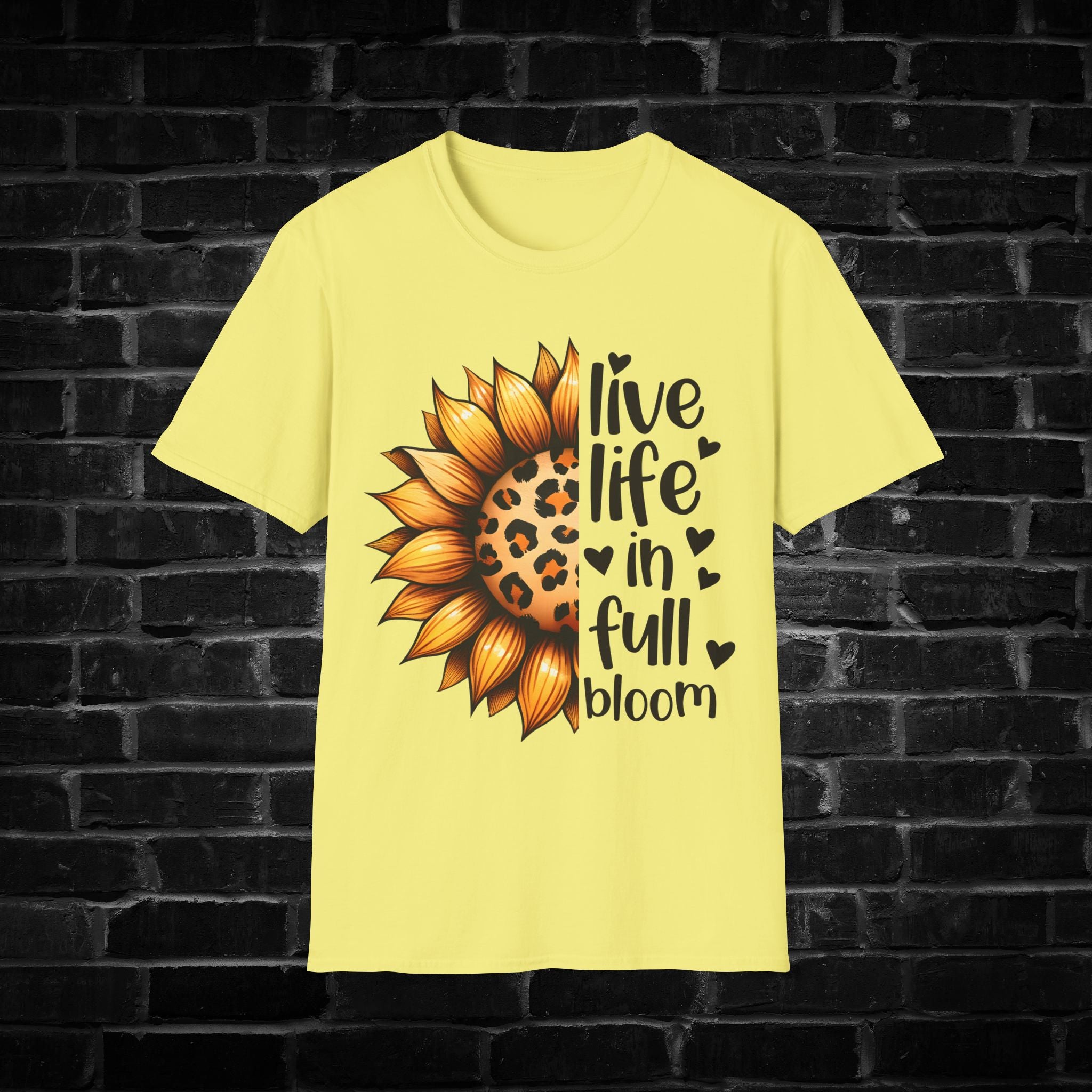 Sunflower T-Shirt - Live Life in Full Bloom