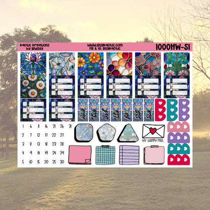 Stained Glass Hobo Weeks Weekly Sticker Kit