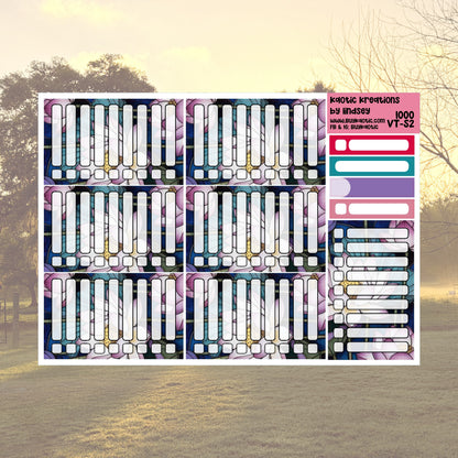 Stained Glass Vertical Tall Weekly Sticker Kit