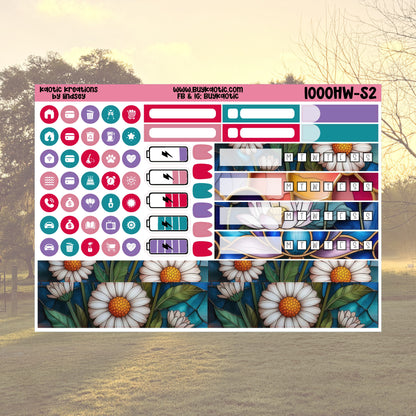 Stained Glass Hobo Weeks Weekly Sticker Kit