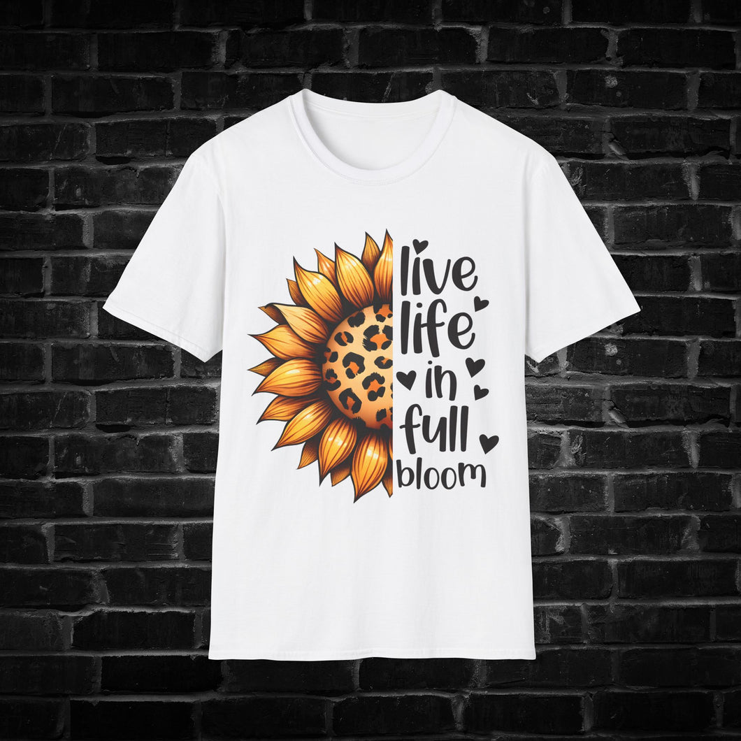 Sunflower T-Shirt - Live Life in Full Bloom