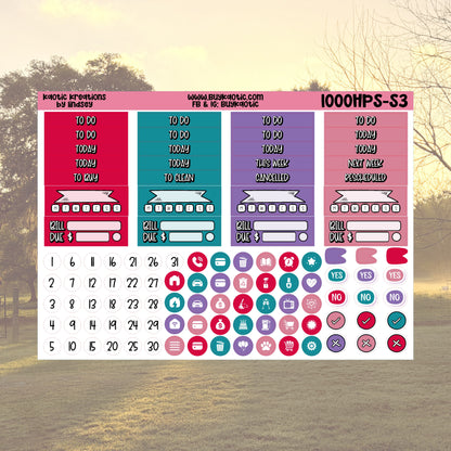 Stained Glass HP Skinny Weekly Sticker Kit