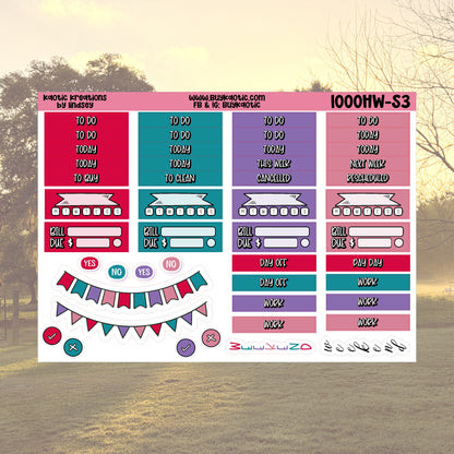 Stained Glass Hobo Weeks Weekly Sticker Kit