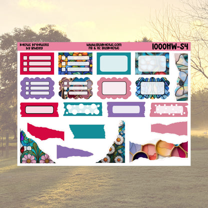 Stained Glass Hobo Weeks Weekly Sticker Kit
