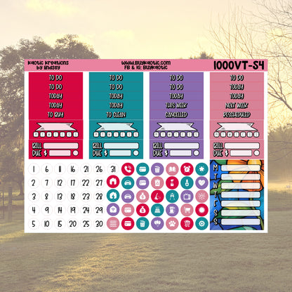 Stained Glass Vertical Tall Weekly Sticker Kit