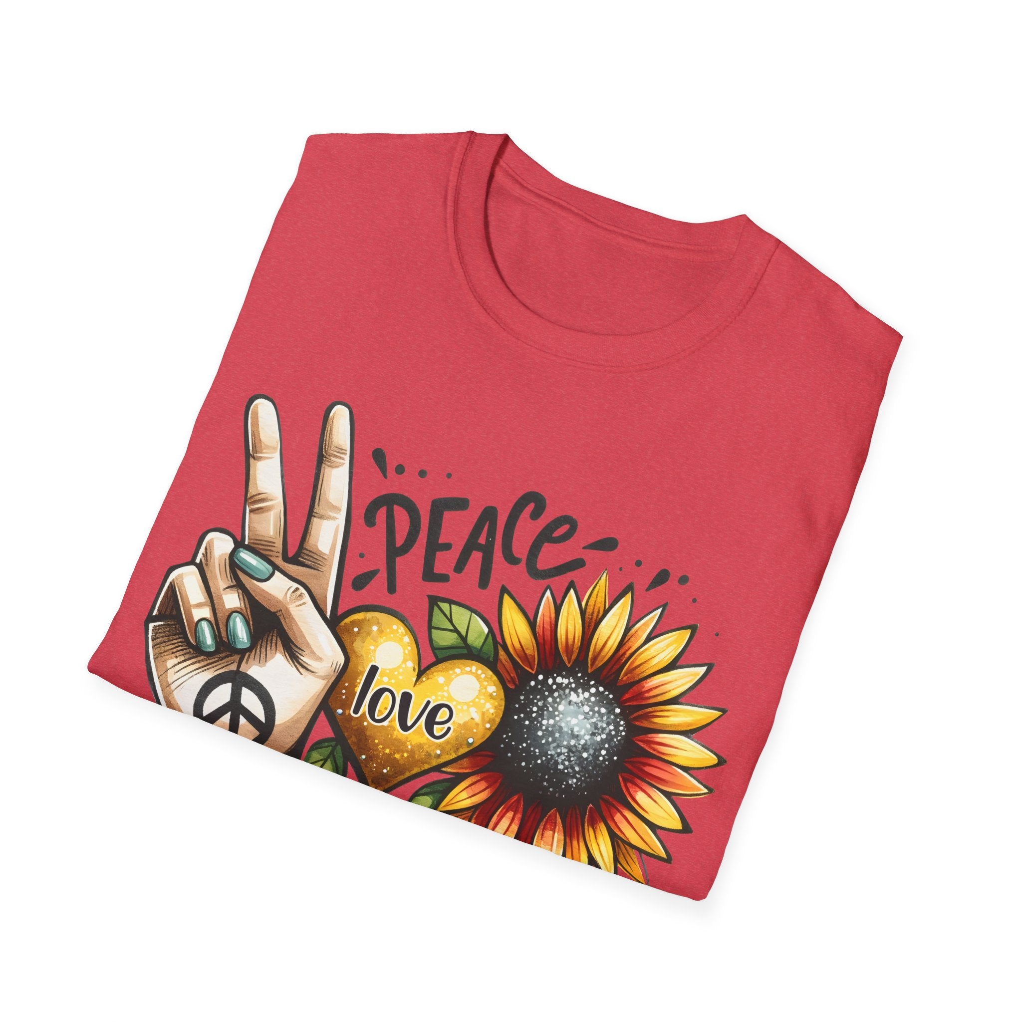 Sunflower T-Shirt - Peace, Love, Sunshine Design