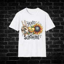 Load image into Gallery viewer, Sunflower T-Shirt - Peace, Love, Sunshine Design