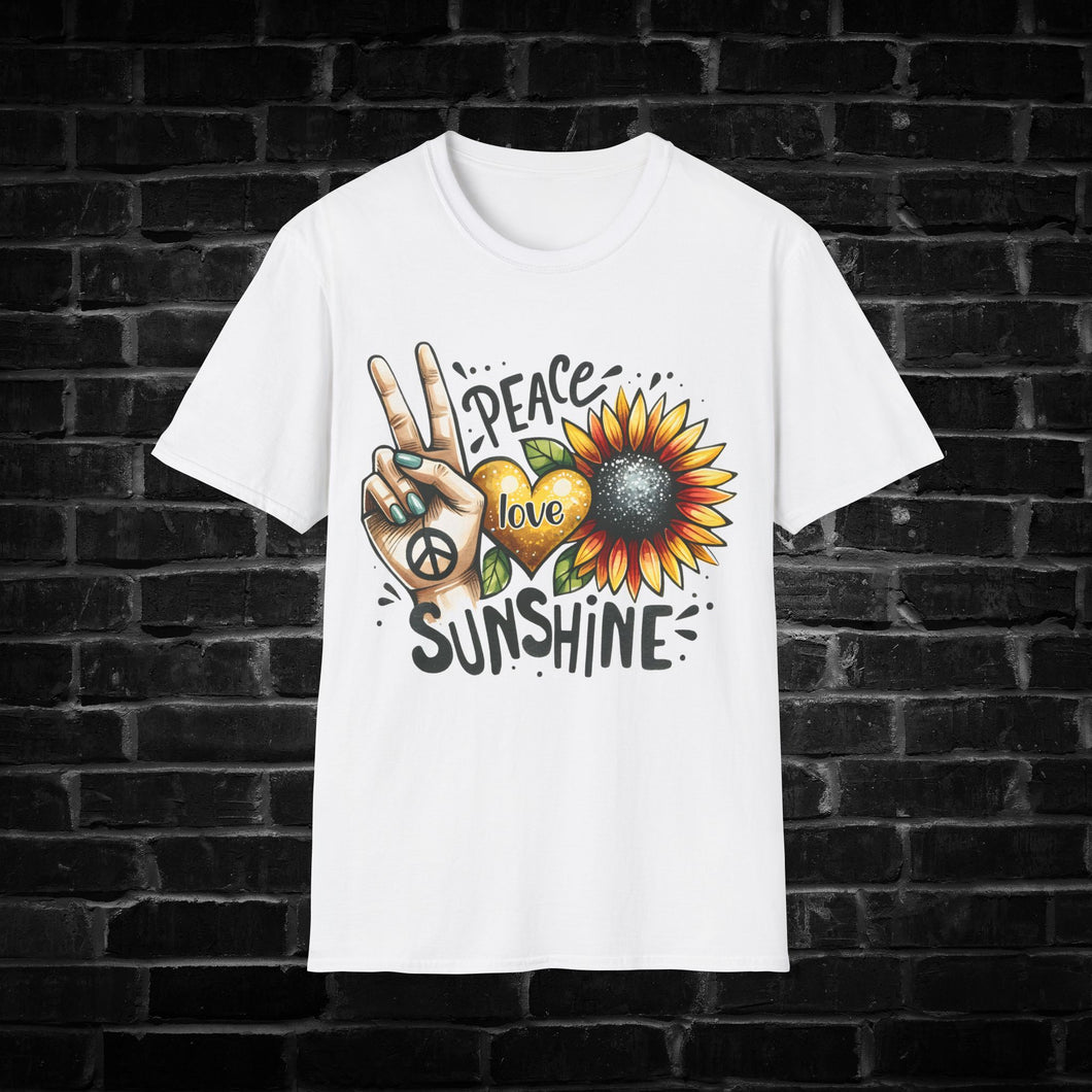 Sunflower T-Shirt - Peace, Love, Sunshine Design