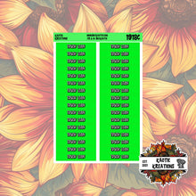 Load image into Gallery viewer, Truck Loan Monthly Header Stickers