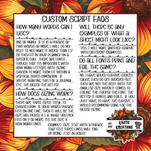 Load image into Gallery viewer, Custom Script Stickers