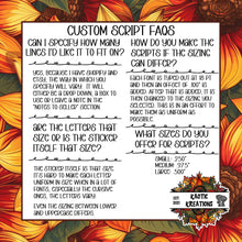 Load image into Gallery viewer, Custom Script Stickers