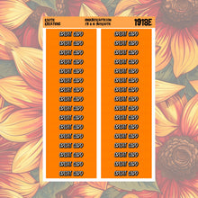 Load image into Gallery viewer, Credit Card Monthly Header Stickers