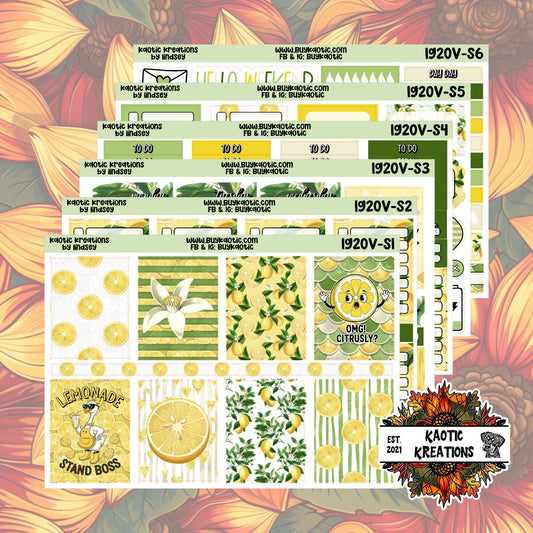Lemonade Vertical Weekly Sticker Kit