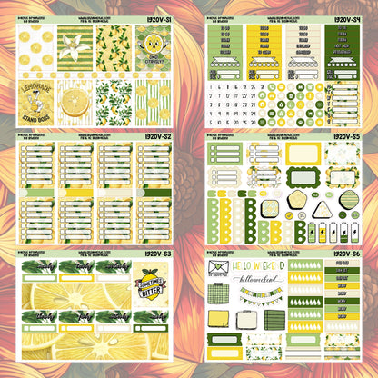 Lemonade Vertical Weekly Sticker Kit