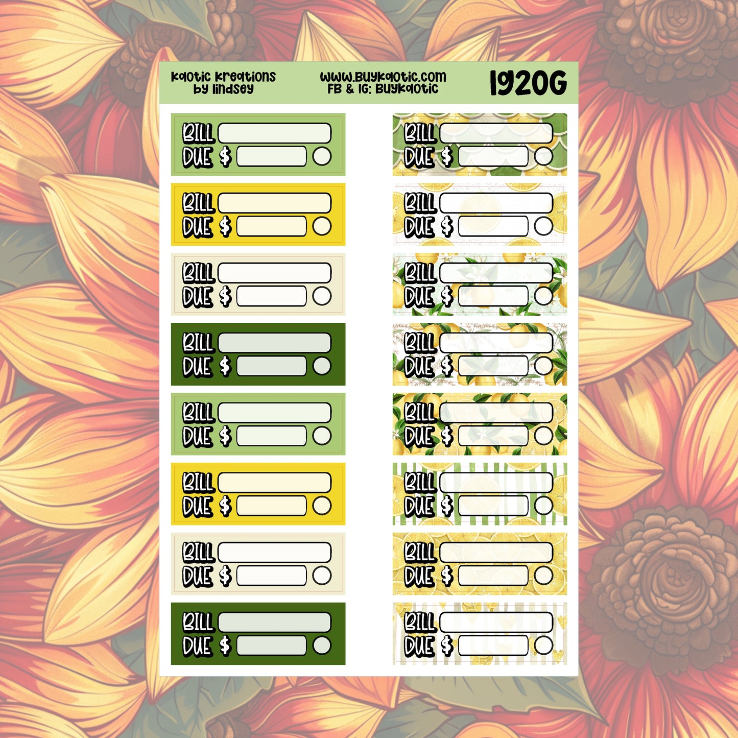 Lemonade Add-Ons Set 1