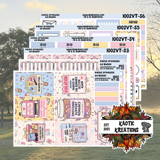 Fictional Boyfriend Vertical Tall Weekly Sticker Kit