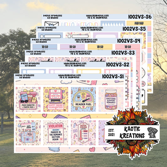 Fictional Boyfriend Vertical Small Weekly Sticker Kit