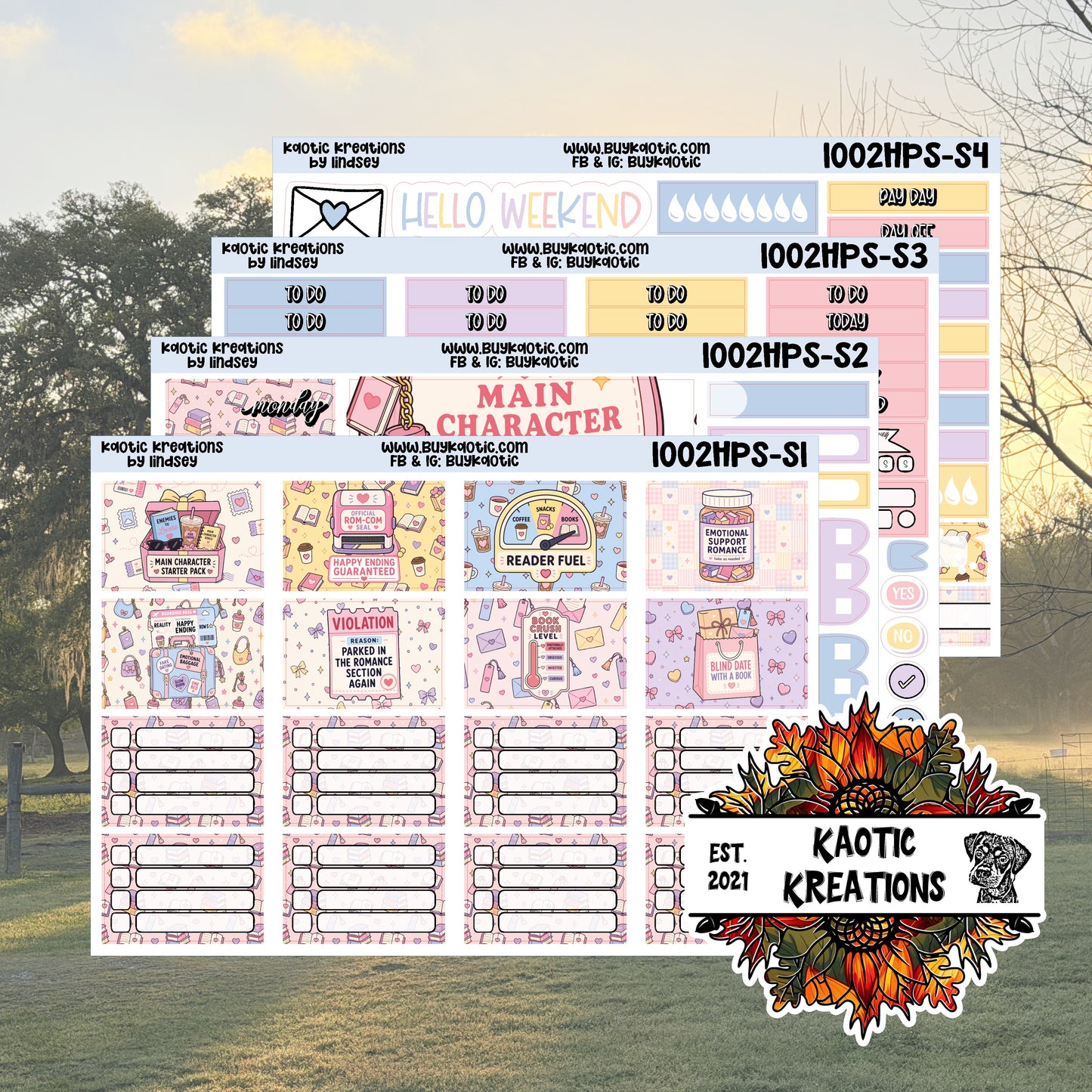 Fictional Boyfriend HP Skinny Weekly Sticker Kit