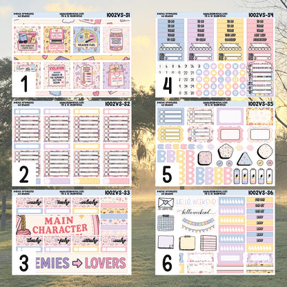 Fictional Boyfriend Vertical Small Weekly Sticker Kit
