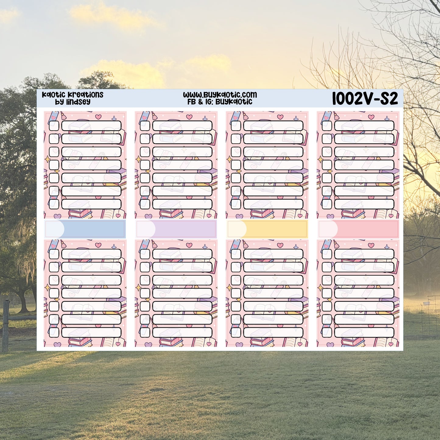 Fictional Boyfriend Vertical Weekly Sticker Kit