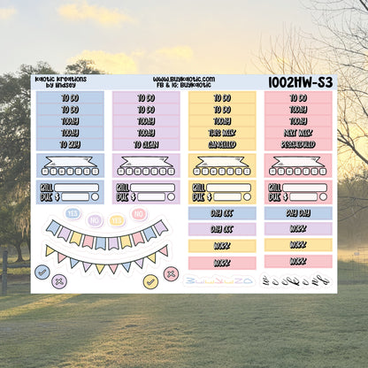 Fictional Boyfriend Hobo Weeks Weekly Sticker Kit