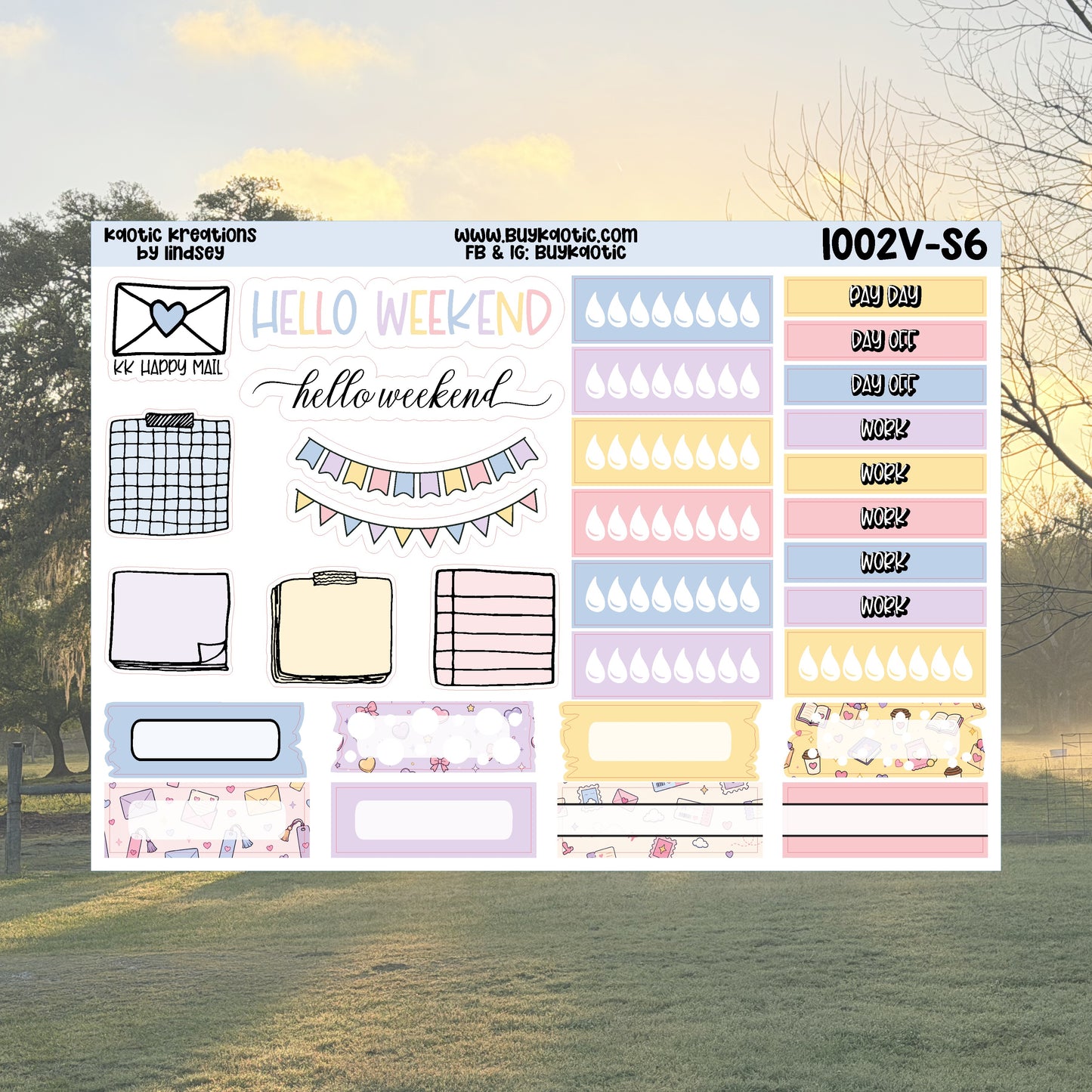 Fictional Boyfriend Vertical Weekly Sticker Kit
