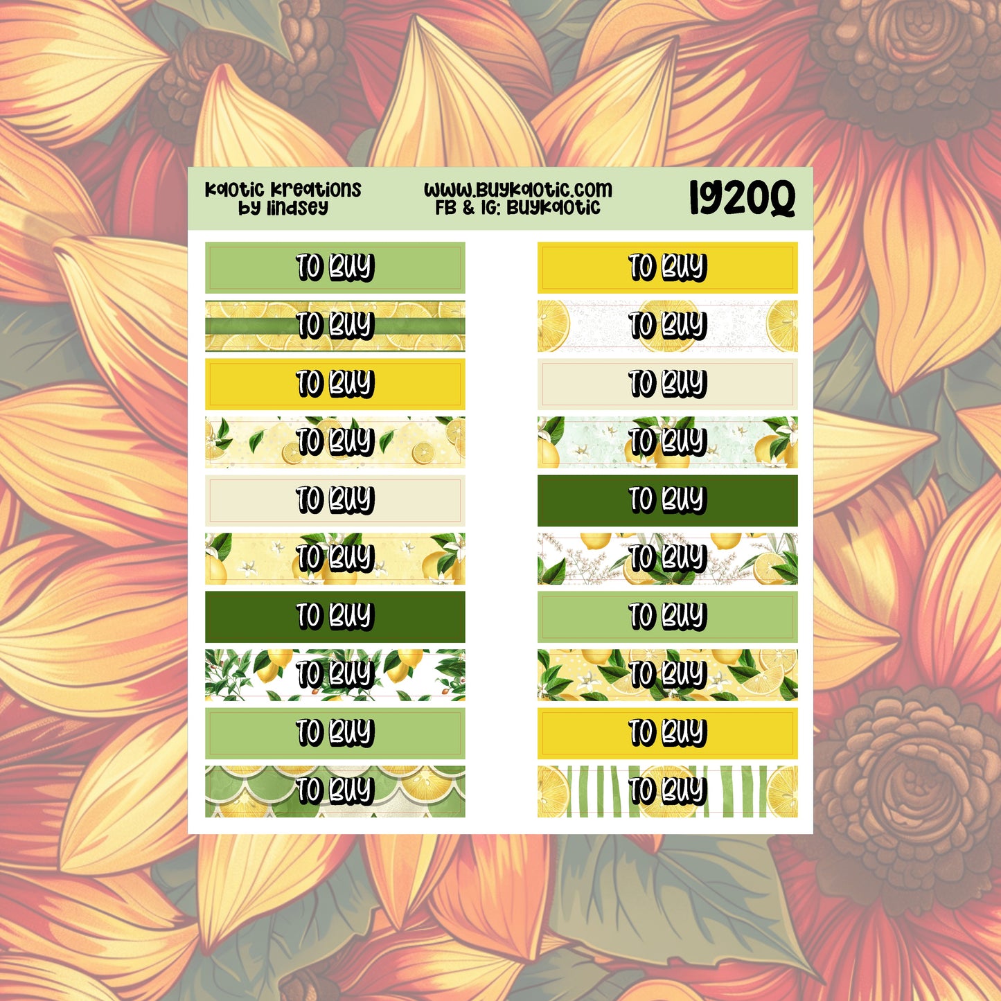 Lemonade Add-Ons Set 2