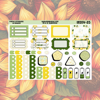 Lemonade Vertical Weekly Sticker Kit